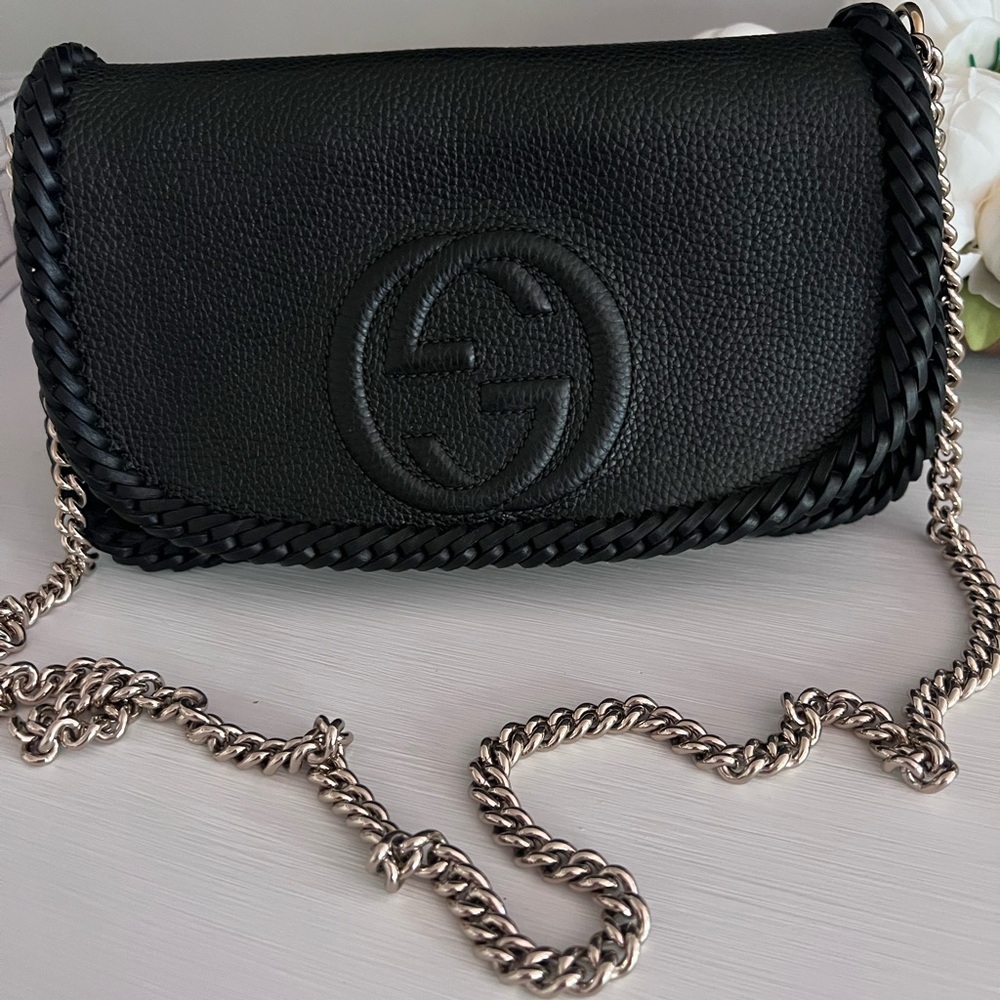 Gucci Black Leather Crossbody Bag